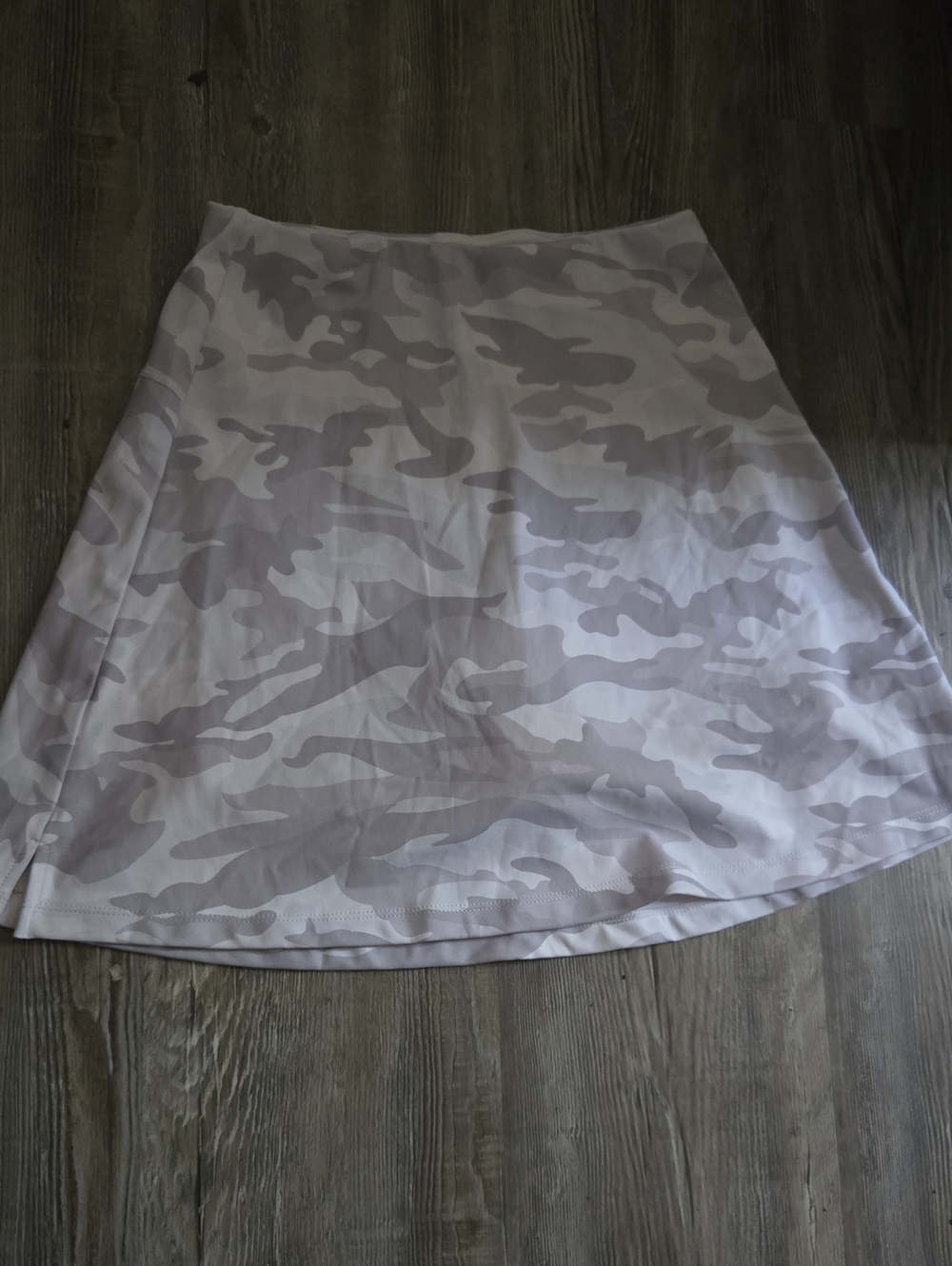A-Line Camouflage Skirt in Light Gray
